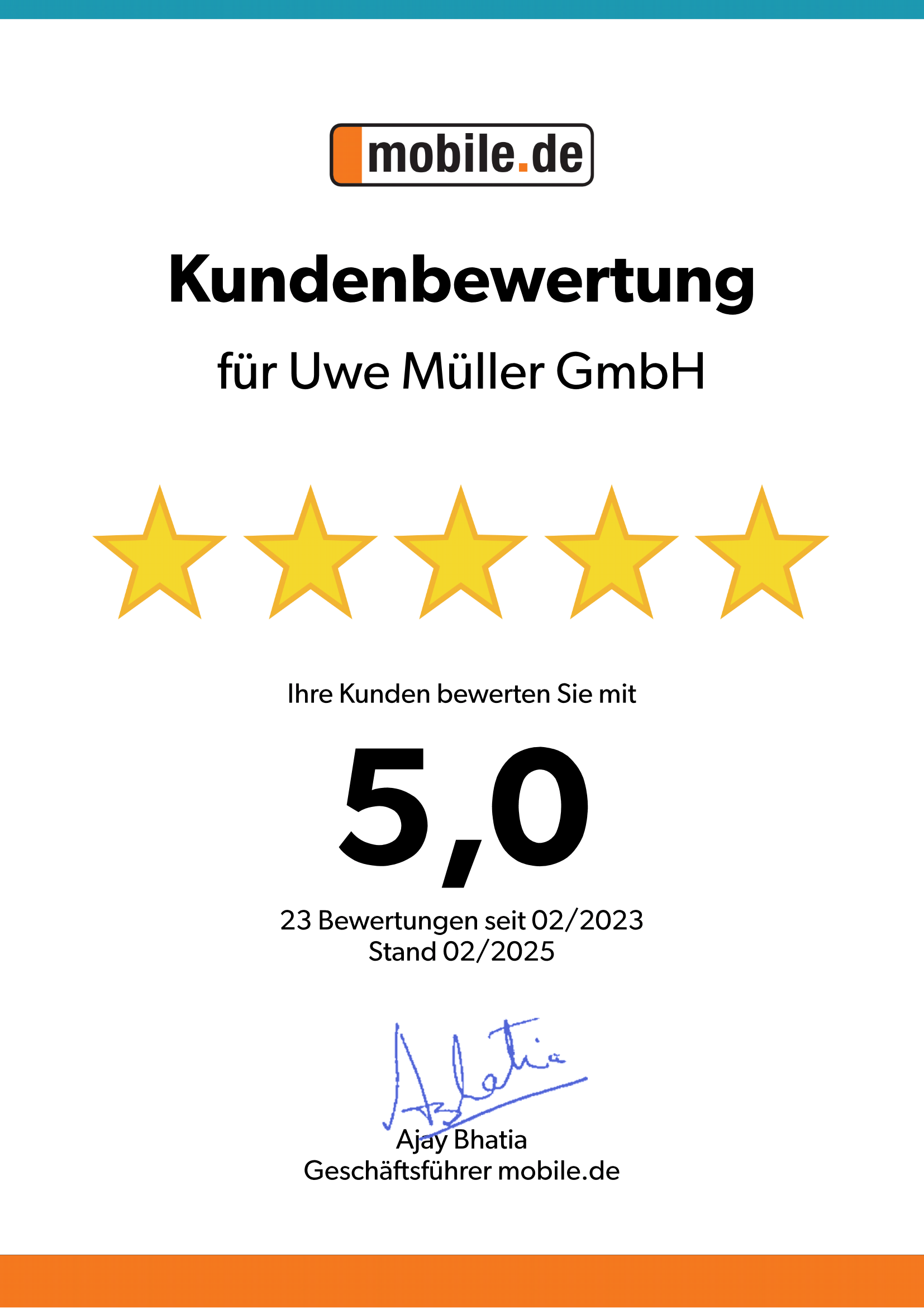 Kundenbewertung