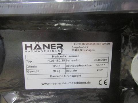 Häner HGS 180 / 35 Hydraulikhammer – Seitenansicht rechts (Bild 3)