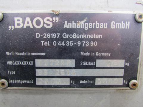 Baos BB 2514 Baumaschinenanhänger  – Gesamtansicht (Bild 10)