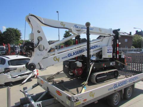 TGT HighCrane 800 hyCRANE 16-800 GT Minikran mit Haken und Korb – Frontansicht (Bild 1)