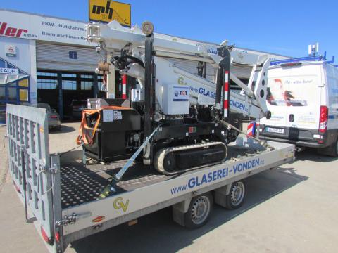 TGT HighCrane 800 hyCRANE 16-800 GT Minikran mit Haken und Korb – Heckansicht (Bild 4)